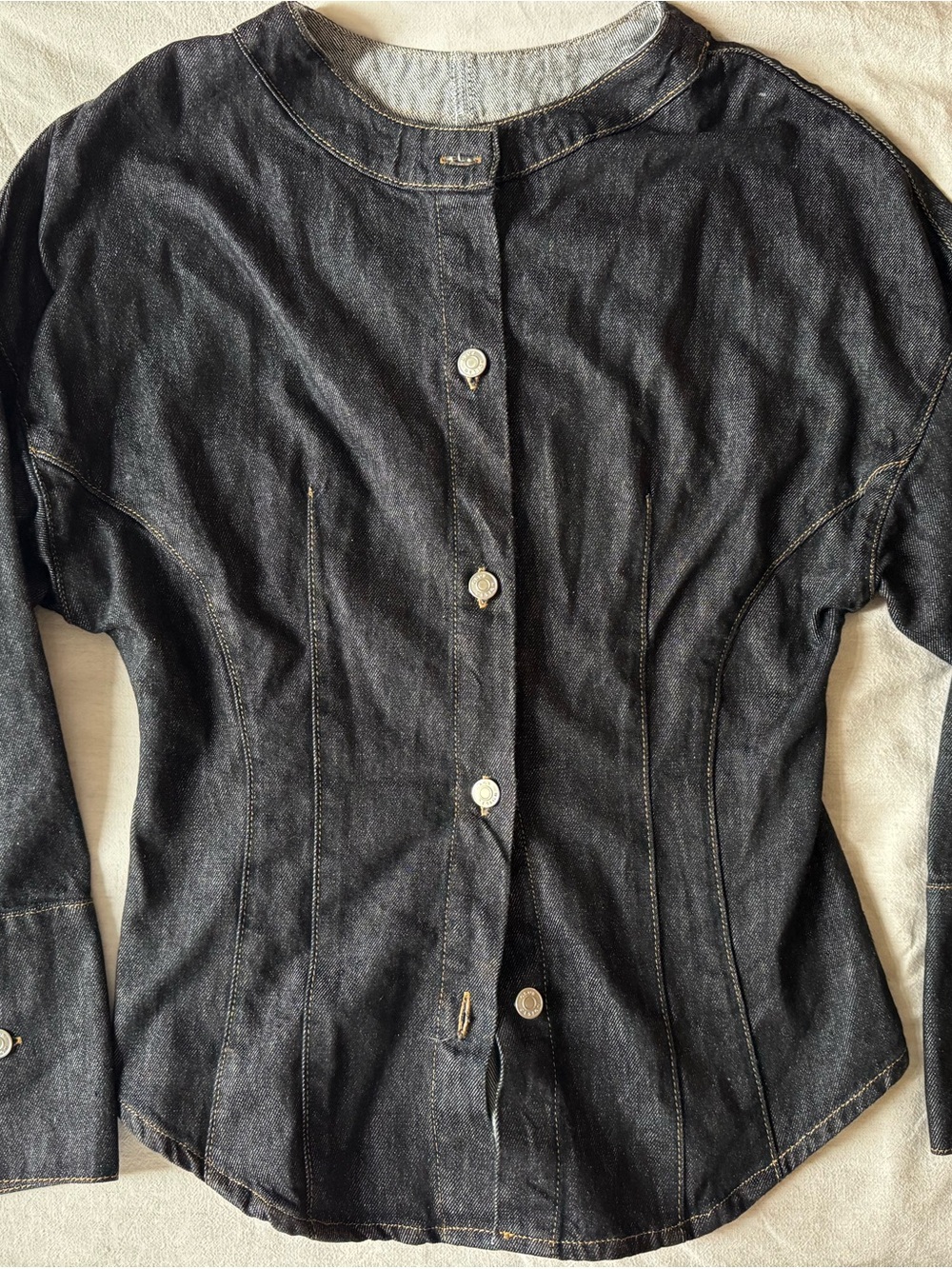 ASOS Black Denim Button-Down Shirt